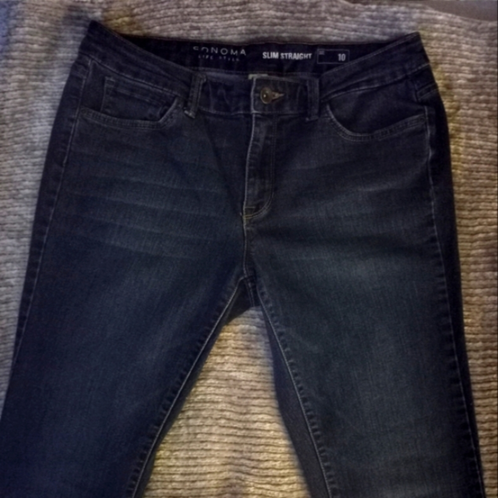 Sonoma Slim Straight Jeans Size 10 Like New - Picture 4 of 8